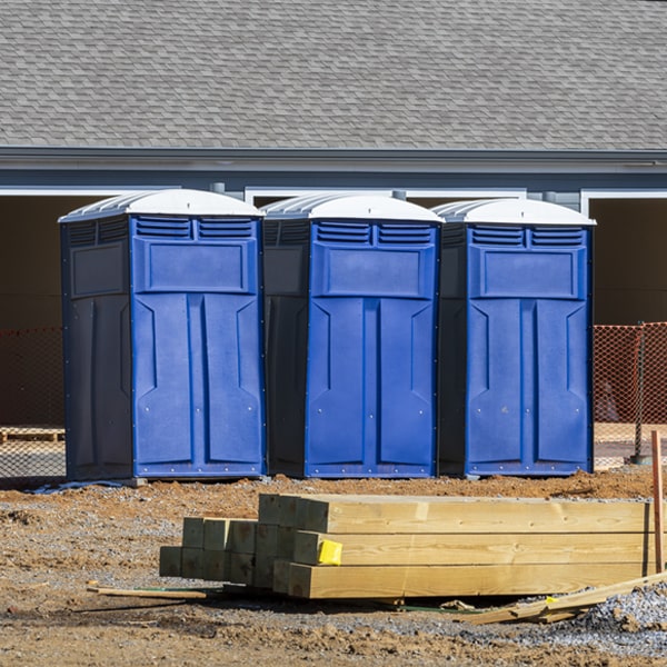 how often are the portable restrooms cleaned and serviced during a rental period in Centerville